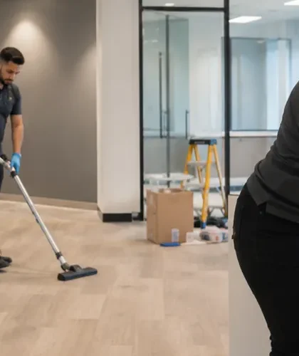 Berta Cleans providing thorough post construction cleaning in Hallandale, FL